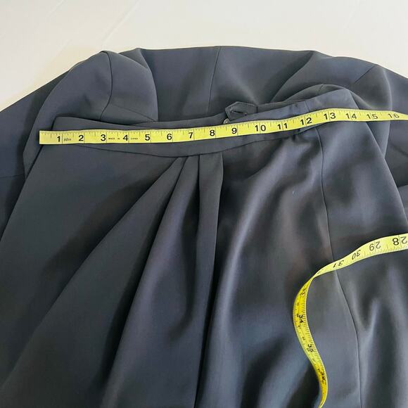 Belle Badgley Mischka Cape Crop Jacket Tulip Skirt Suit Set Size 2 4 Gray - Picture 4 of 9